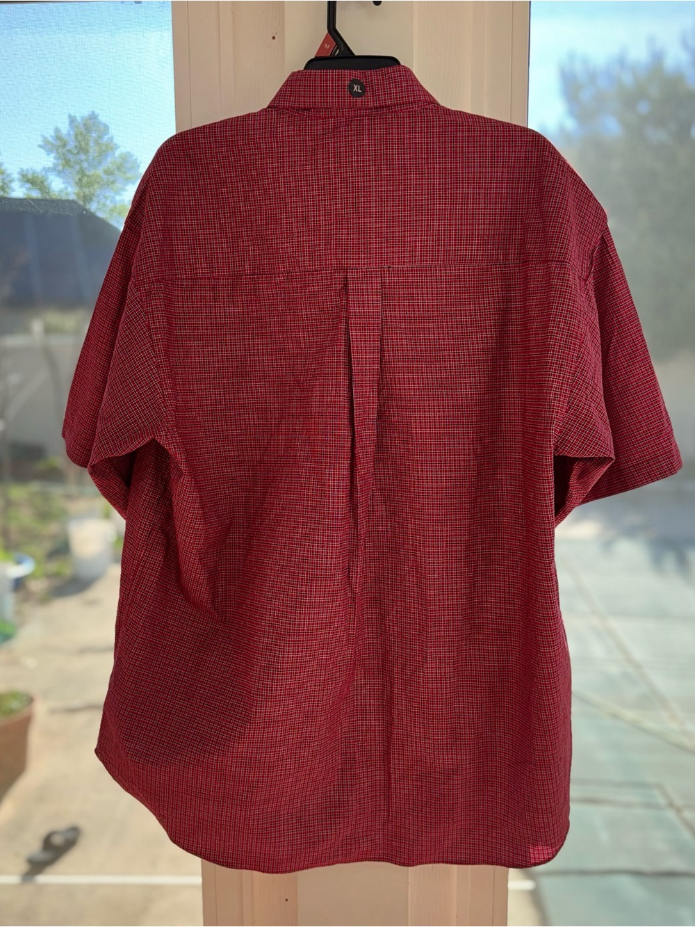Haggar ForeverNew Mens XL Red Plaid Button Down Shirt NWT Wrinkle Resistant SS - Picture 7 of 9
